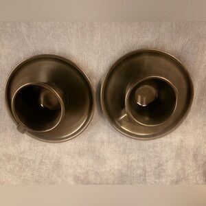 Black vintage espresso Ceramic Cup and Saucer Set of two